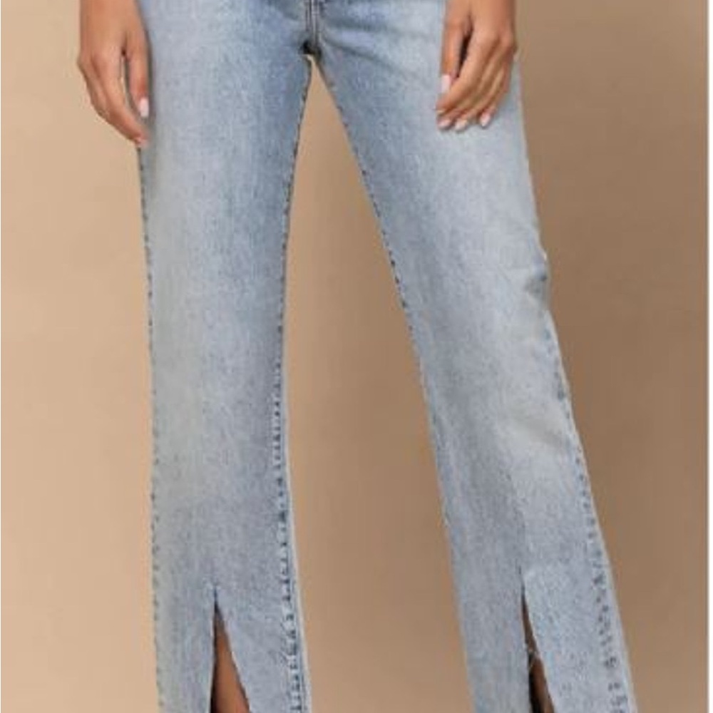 Hidden Tracey High Rise Straight With Front Slit Jeans Size 29